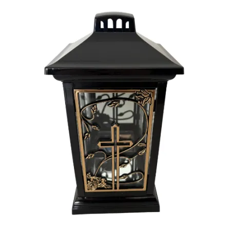 2175-znicz kapliczka złota z krzyżem 2